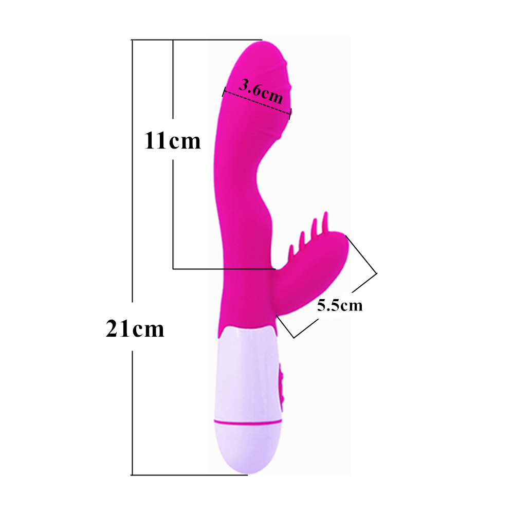 G Spot Clitoral Stimulator Dual Action Vibrator Erotic Dildo Penis Massager Adult Sex Toy For Women - 1