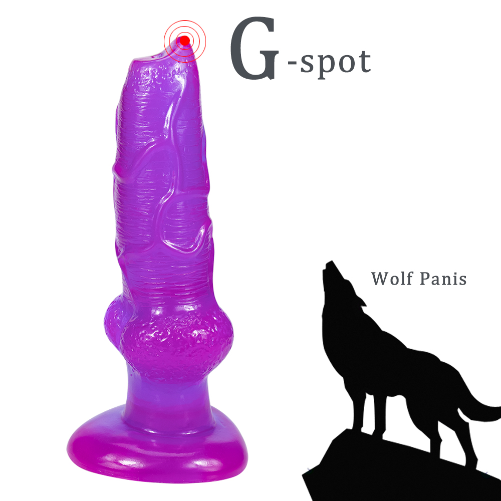Quality Realistic Large Dog Dildo Soft Comfortable Anal Toy With Suction Cup Adult Strapon Sex Toy - 3