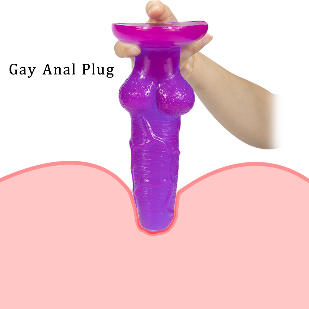 Quality Realistic Large Dog Dildo Soft Comfortable Anal Toy With Suction Cup Adult Strapon Sex Toy - 2