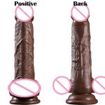 Realistic Silicone Big Dildo With Strong Suction Cup For Hand-free Play Vagina G-spot Anal Brown Adult Sex Toy Women Lesbian - 6