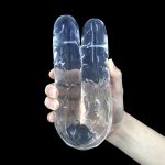 Super Long Dildo Double Head Dildos For Women Lesbian Soft Jelly Realistic Flexible Big Penis Sex Toy Shop - 3