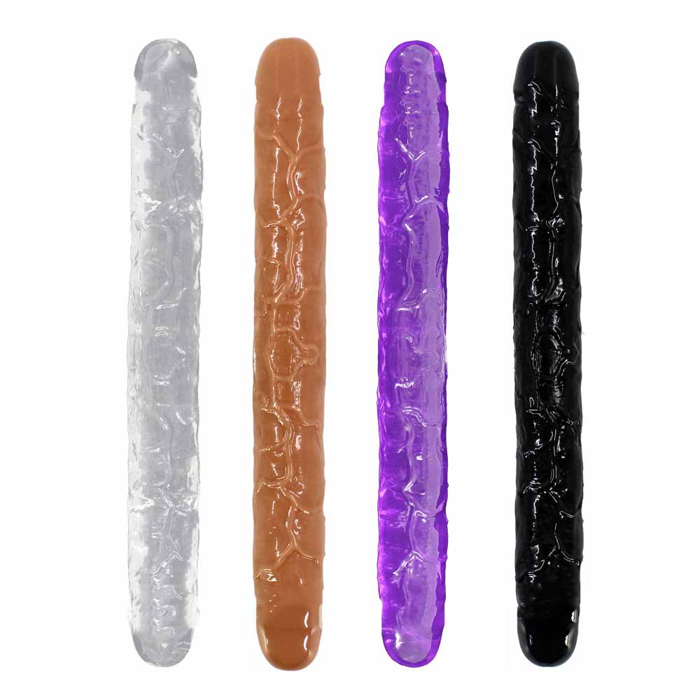 Realistic Doubleended Jelly Dildo For Women Flexible Soft Extra Long Big Penis Sex Toy For Lesbian Play - 4
