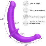 Strapless Strap-on Realistic Silicone Dildo For Anal Vagina Stimulation Double Adult Sex Toy Male Female Lesbian Couple - 2
