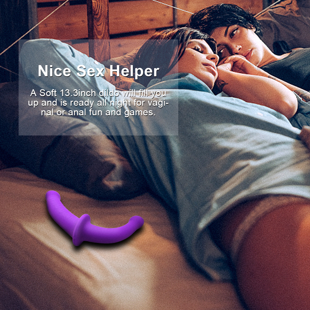 Double Ended Realistic Silicone Strapless Strapon Dildo For Anal Vagina Stimulation Adult Sex Toy Suitable For Male Female Lesbian Couple - 1