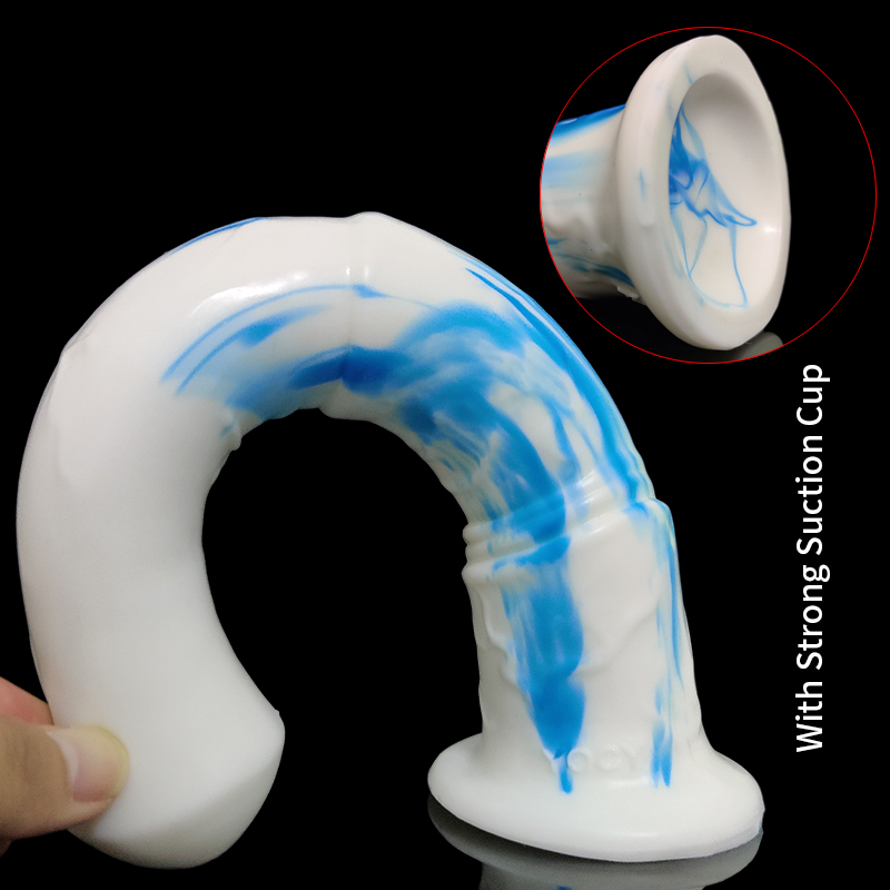 Yocy Realistic Horse Dildo Long Stimulator Aniaml Fake Penis Silicone Colorful Butt Plug Sucker Dildos Couples Toys Masturbation - 6