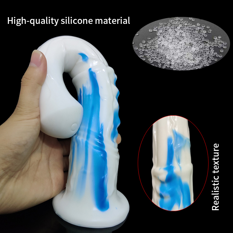 Yocy Realistic Horse Dildo Long Stimulator Aniaml Fake Penis Silicone Colorful Butt Plug Sucker Dildos Couples Toys Masturbation - 2