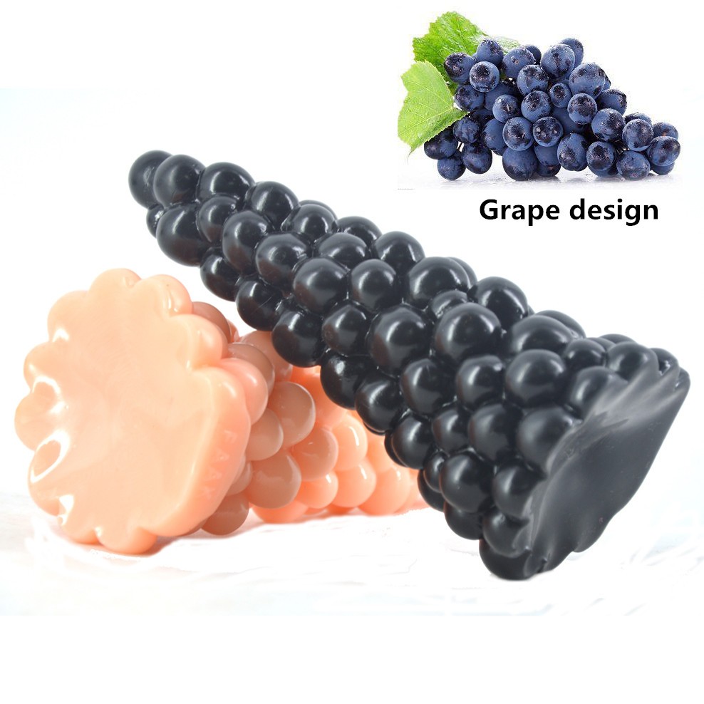 Large Grape Design Anal Plug Dildo Womens Sexual Wellness Toy Anus Massage Stimulator Lesbian Play Accessory - 9