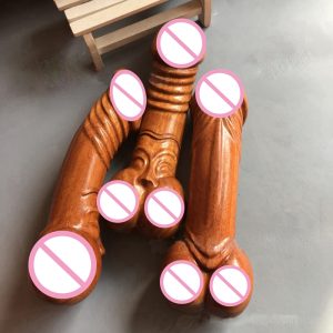 Real Wooden Wood Simulation Dildo With Natural Texture Collection Women Masturbation Sex Toys - 2