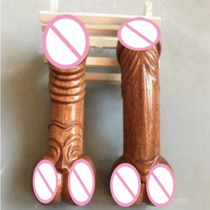 Real Wooden Wood Simulation Dildo With Natural Texture Collection Women Masturbation Sex Toys