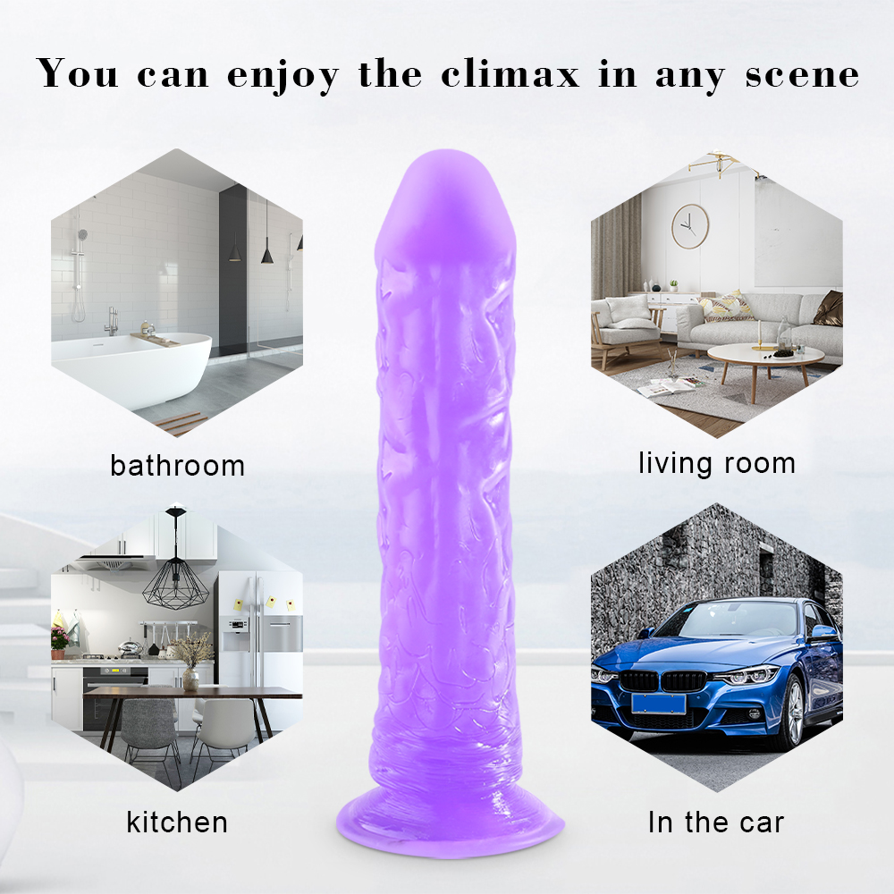 Realistic Silicone Dildo With Suction Cup Gspot Stimulation Adult Erotic Sex Toy Soft Anal Butt Plug For Women - 7