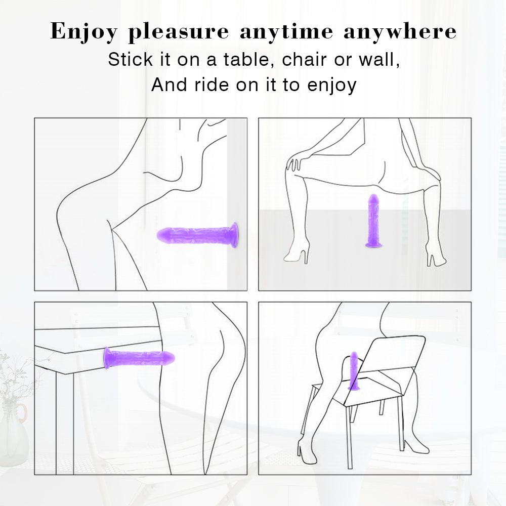 Realistic Silicone Dildo With Suction Cup Gspot Stimulation Adult Erotic Sex Toy Soft Anal Butt Plug For Women - 6