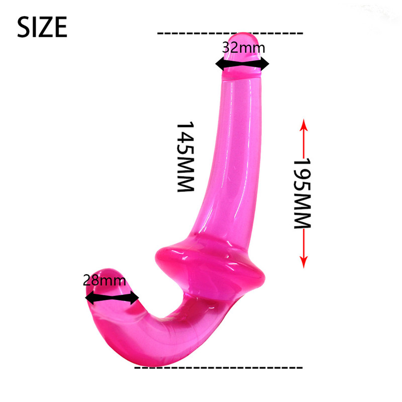 Strapless Silicone Strapon Dildo Gspot Stimulation Anal Vaginal Massage Toy For Lesbian Couples - 4