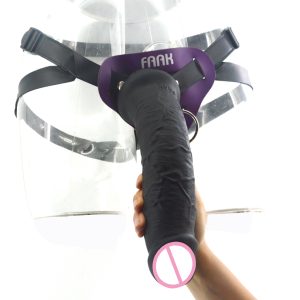 Big Silicone Toy Huge Realistic Strapon Dildo Leather Strap On Penis Suction Harness For Women Lesbian Masturbator