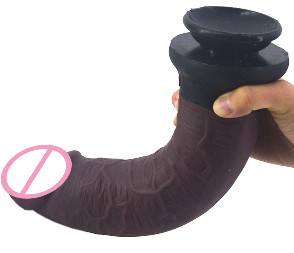 Silicone Realfeel Strapon Dildo With Leather Harness Large Size Suction Cup Base Ideal For Women And Lesbian Play Masturbation Toy - 17