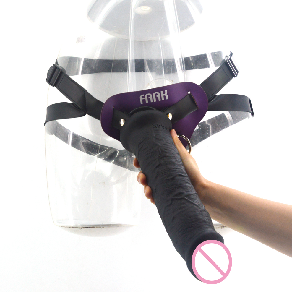 Silicone Realfeel Strapon Dildo With Leather Harness Large Size Suction Cup Base Ideal For Women And Lesbian Play Masturbation Toy - 9