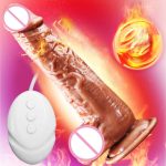 Automatic Heating Dildo Vibrator G-spot Massage Huge Realistic Penis Sex Toys For Women Products