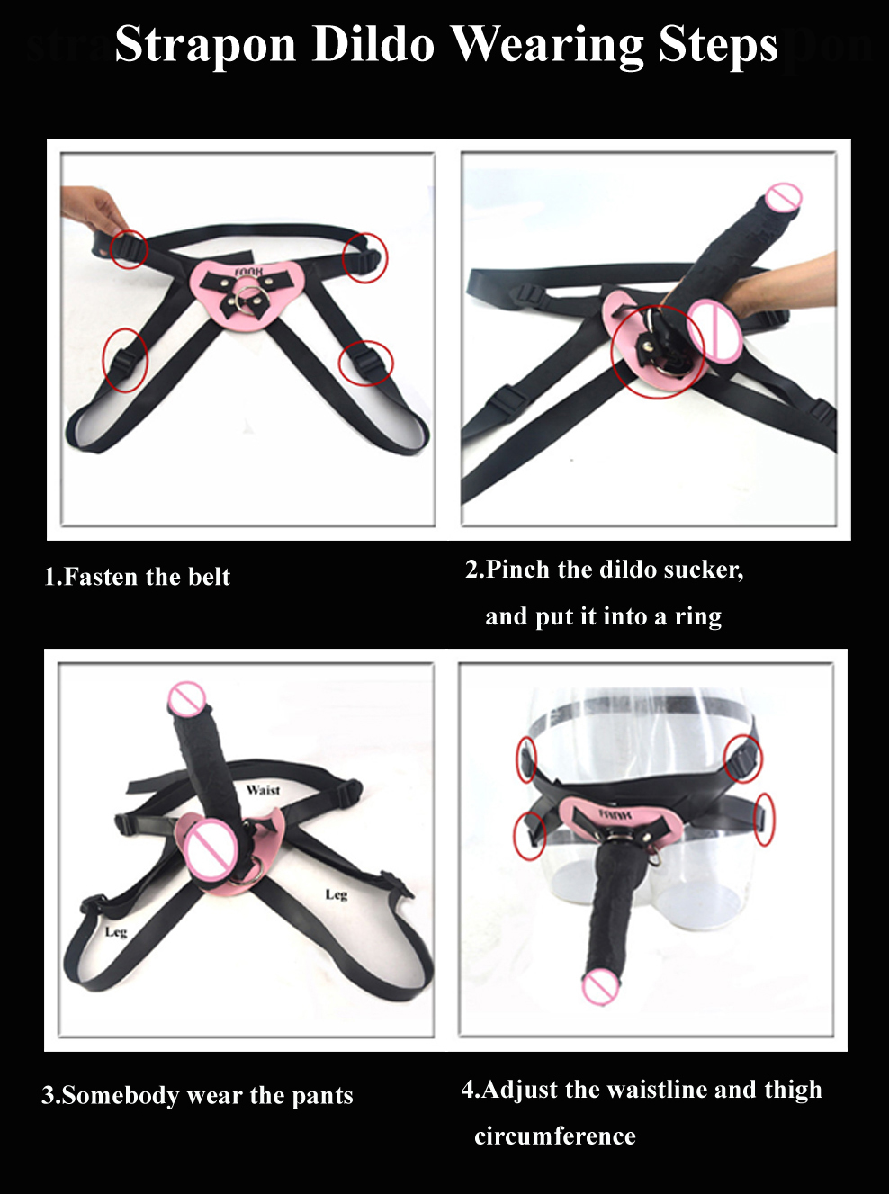 Silicone Realfeel Strapon Dildo With Leather Harness Large Size Suction Cup Base Ideal For Women And Lesbian Play Masturbation Toy - 5