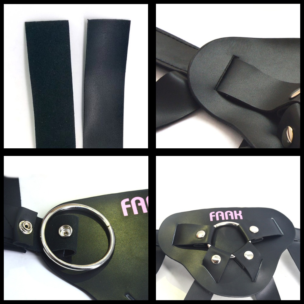 Silicone Realfeel Strapon Dildo With Leather Harness Large Size Suction Cup Base Ideal For Women And Lesbian Play Masturbation Toy - 4