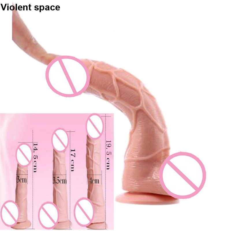 Large Realistic Silicone Dildo With Suction Cup Sex Toy For Women Anal Play Female Pleasure Enhancer - 1