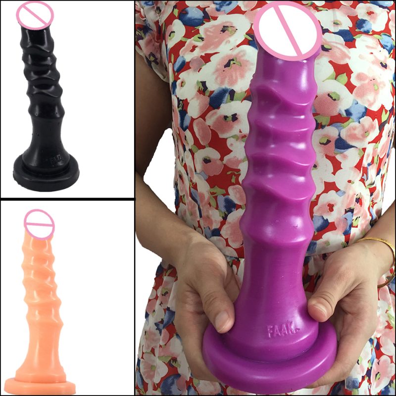 Long Bamboo Dildo Thread Penis Sex Toy For Women Big Thick Dick Lesbian Masturbation Anus Pussy Massage Anal Plug Hot Store