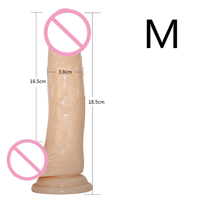 Realistic Jelly Dildo In 3 Sizes With Strong Suction Cup Male Artificial Penis Anal Plug Vagina Masturbator For Adults - 3