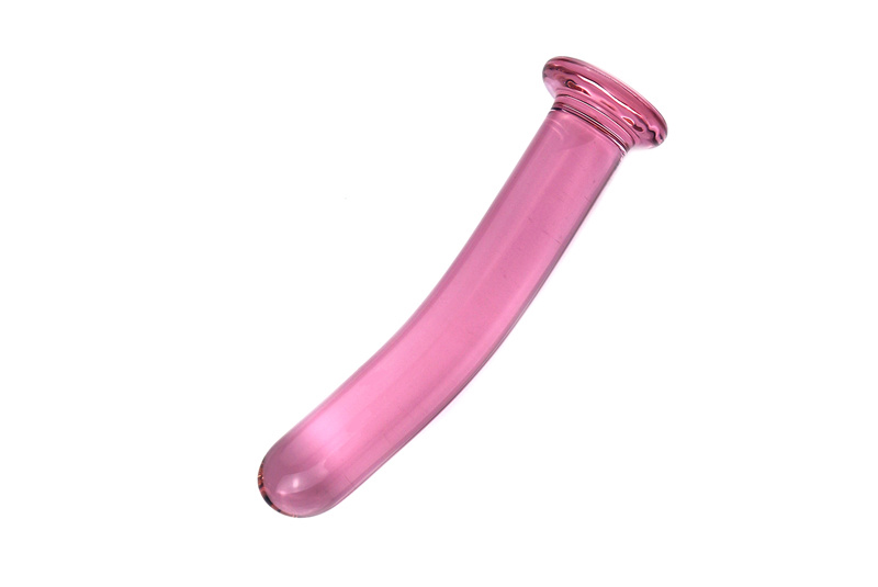 Pink Smooth Glass Anal Dildo Unisex Adult Toy Strapon Gspot Stimulator And Prostate Massager - 12