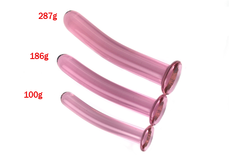 Pink Smooth Glass Anal Dildo Unisex Adult Toy Strapon Gspot Stimulator And Prostate Massager - 3