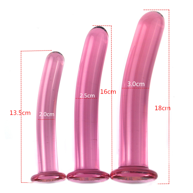 Pink Smooth Glass Anal Dildo Unisex Adult Toy Strapon Gspot Stimulator And Prostate Massager - 2