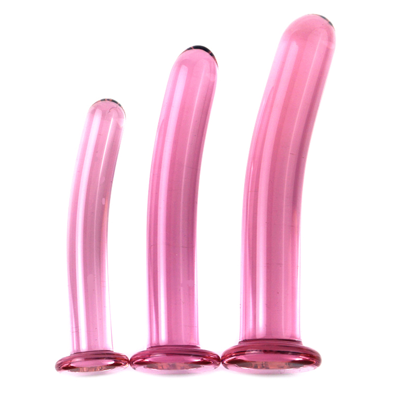 Pink Smooth Glass Anal Dildo Unisex Adult Toy Strapon Gspot Stimulator And Prostate Massager - 1