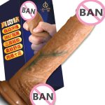 Super Realistic Skin Feeling Big Dildo Soft Silicone Huge Penis With Suction Cup Female Masturbation Sex Toys For Woman - 5