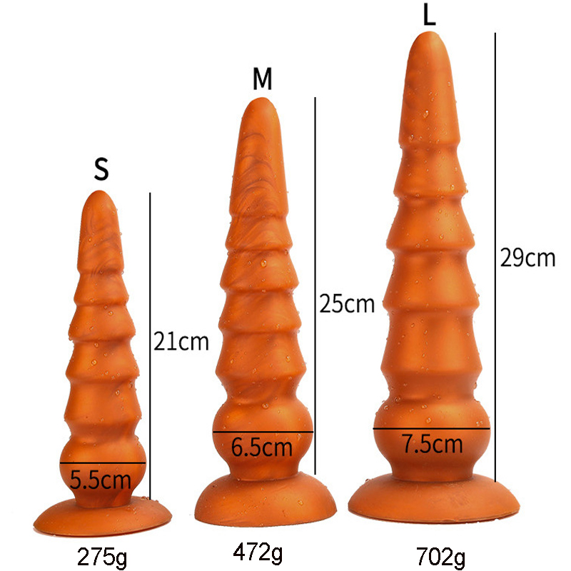 Spiral Anal Dildo Large Nonvibrating Butt Plug Prostate Massager Adult Sexual Wellness Toy Suitable For Men And Women - 20