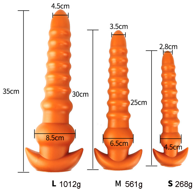 Spiral Anal Dildo Large Nonvibrating Butt Plug Prostate Massager Adult Sexual Wellness Toy Suitable For Men And Women - 10