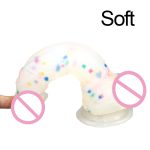 Rainbow Particle Jelly Dildo Strap On Dildos With Suction Cup For Women Dick Realistic Sex Toys Females Lesbian Masturbation - 6