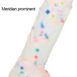 Rainbow Particle Jelly Dildo Strap On Dildos With Suction Cup For Women Dick Realistic Sex Toys Females Lesbian Masturbation - 4