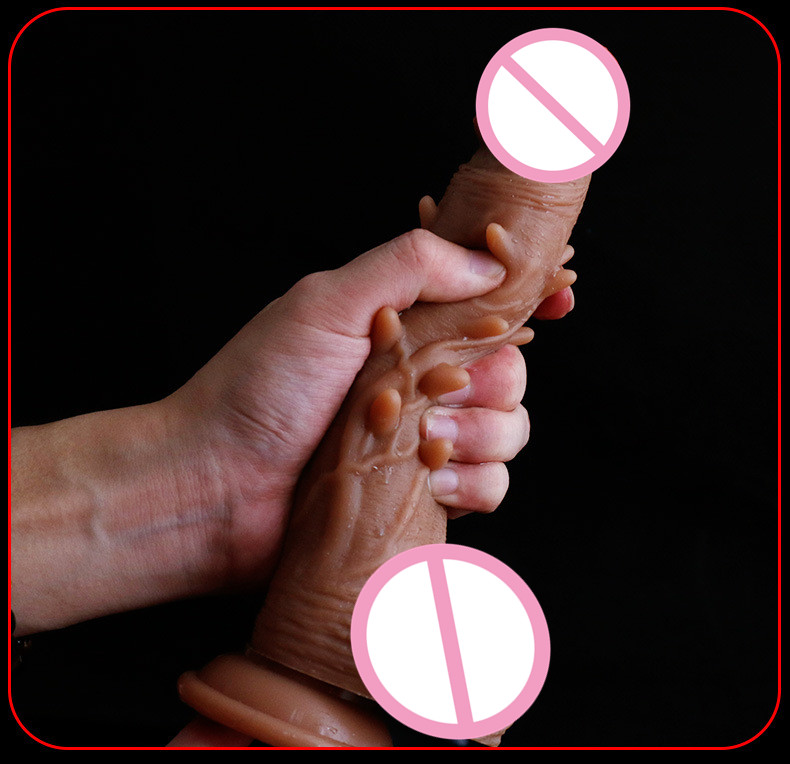 Realistic Silicone Dildo Soft Skinlike Feel Suction Cup Artificial Male Penis Womens Sexual Pleasure Toy - 10