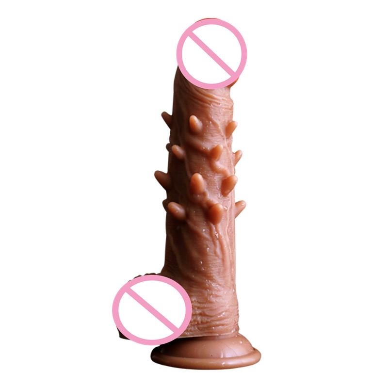 Realistic Silicone Dildo Soft Skinlike Feel Suction Cup Artificial Male Penis Womens Sexual Pleasure Toy - 2