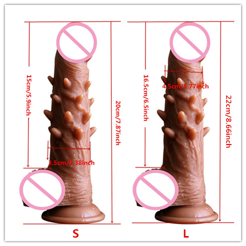 Realistic Silicone Dildo Soft Skinlike Feel Suction Cup Artificial Male Penis Womens Sexual Pleasure Toy - 1
