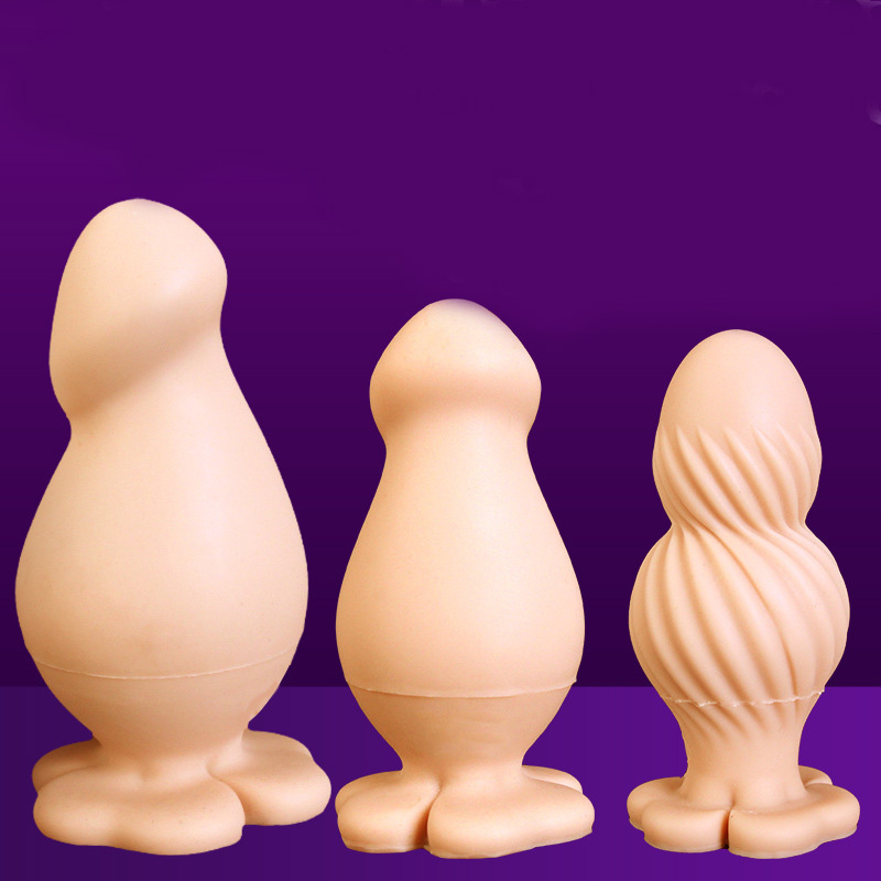 Large Dual Beaded Silicone Dildo Nonvibrating Suction Cup Base Strapon Compatible Anal Toy For Men Women Gay Adult Pleasure Device - 1