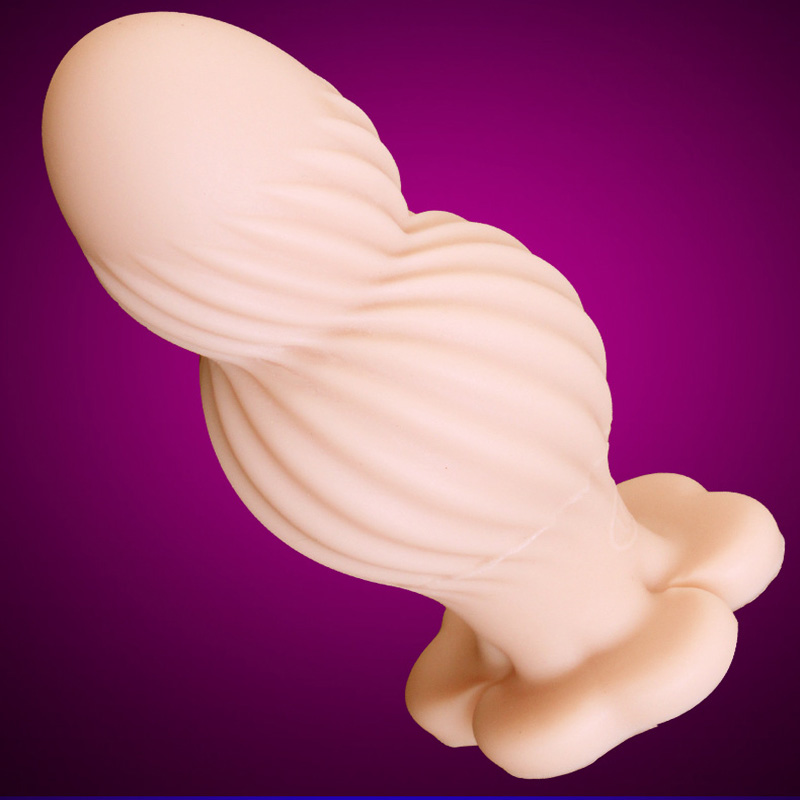 Large Dual Beaded Silicone Dildo Nonvibrating Suction Cup Base Strapon Compatible Anal Toy For Men Women Gay Adult Pleasure Device - 2