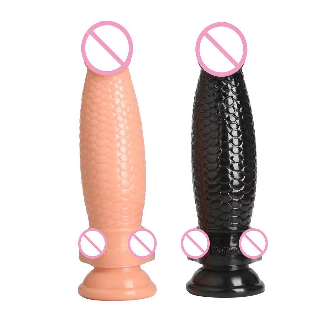 Large Dragon Dildo With Realistic Fish Scale Texture Suction Cup Base Womens Pleasure Enhancing Artificial Penis Toy - 6