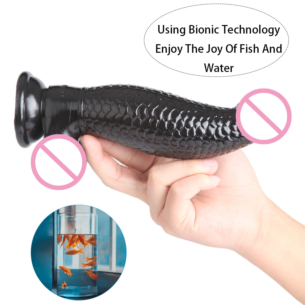 Large Dragon Dildo With Realistic Fish Scale Texture Suction Cup Base Womens Pleasure Enhancing Artificial Penis Toy - 4