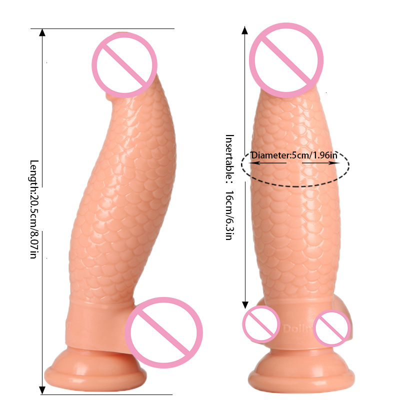 Large Dragon Dildo With Realistic Fish Scale Texture Suction Cup Base Womens Pleasure Enhancing Artificial Penis Toy - 2