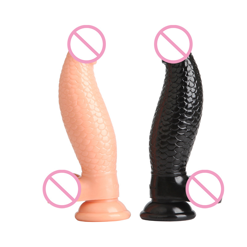 Large Dragon Dildo With Realistic Fish Scale Texture Suction Cup Base Womens Pleasure Enhancing Artificial Penis Toy - 1