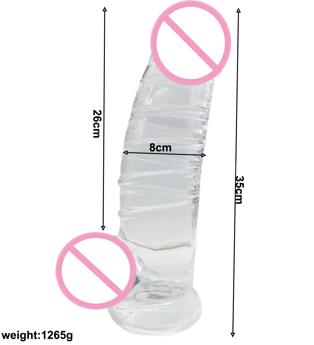 Supersized 35x8cm Realistic Dildo With Suction Cup Soft Thick Adult Sex Toy For Pleasure - 14