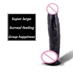 Black Giant Dildo Huge Thick Dildos Suction Cup Long Dong Suck Penis For Vagina Lesbian Masturbation 31cm - 2