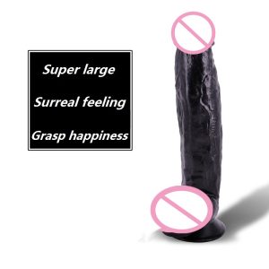 Black Giant Dildo Huge Thick Dildos Suction Cup Long Dong Suck Penis For Vagina Lesbian Masturbation 31cm - 2