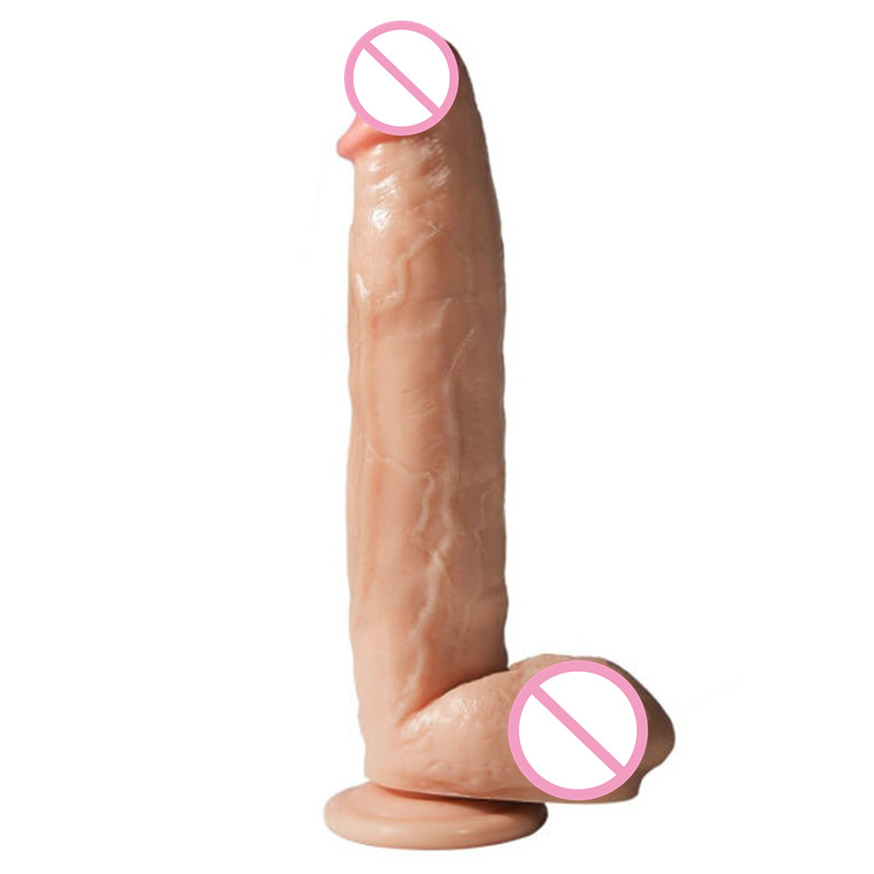 Extralarge 31cm Black Dildo With Suction Cup Ideal For Lesbian Vagina Masturbation And Pleasure - 6