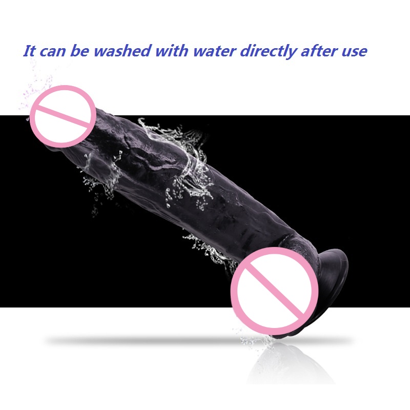 Extralarge 31cm Black Dildo With Suction Cup Ideal For Lesbian Vagina Masturbation And Pleasure - 5