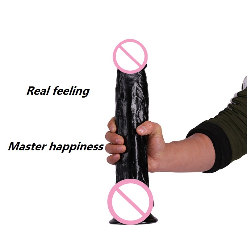 Extralarge 31cm Black Dildo With Suction Cup Ideal For Lesbian Vagina Masturbation And Pleasure - 4