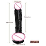 25cm Black Realistic Dildos Huge Giant Anal Butt With Suction Cup Vagina G-spot Soft Penis Sex Toy Big Dildo For Women Shop - 6